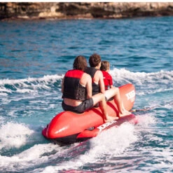 BOUEE TRACTEE BANANE ROUGE JOBE 3 PERSONNES -SurfMaster bouee tractee banane rouge jobe 3 personnes 4