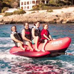 BOUEE TRACTEE BANANE ROUGE JOBE 4 PERSONNES -SurfMaster bouee tractee banane rouge jobe 4 personnes 4