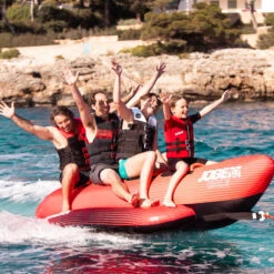 BOUEE TRACTEE BANANE ROUGE JOBE 4 PERSONNES -SurfMaster bouee tractee banane rouge jobe 4 personnes 5