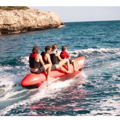 BOUEE TRACTEE BANANE ROUGE JOBE 4 PERSONNES -SurfMaster bouee tractee banane rouge jobe 4 personnes 6