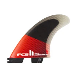 DERIVES FCS II ACCELERATOR PC MEDIUM RED/BLACK SET DE 3 THRUSTER