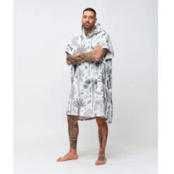 PONCHO AFTER BOTANICAL LIGHT GREY 6 PONCHO AFTER BOTANICAL LIGHT GREY -SurfMaster poncho after botanical light grey 2
