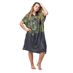 PONCHO AFTER MICROFIBER MILITARY GREEN -SurfMaster poncho after microfiber military green 2