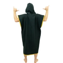 All-In PONCHO ALL IN LIGHT NOIR/JAUNE -SurfMaster poncho all in light noir jaune 3