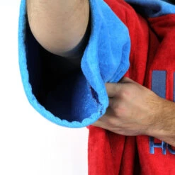 Poncho Howzit Bleu/rouge -SurfMaster poncho howzit bleu rouge 3