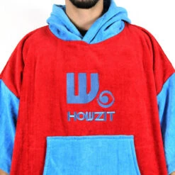 Poncho Howzit Bleu/rouge -SurfMaster poncho howzit bleu rouge 8