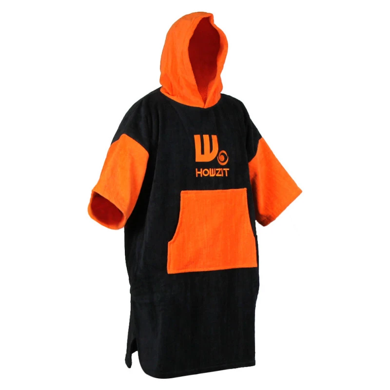 Poncho Howzit Noir/orange 2 Poncho Howzit Noir/orange – Image 2
