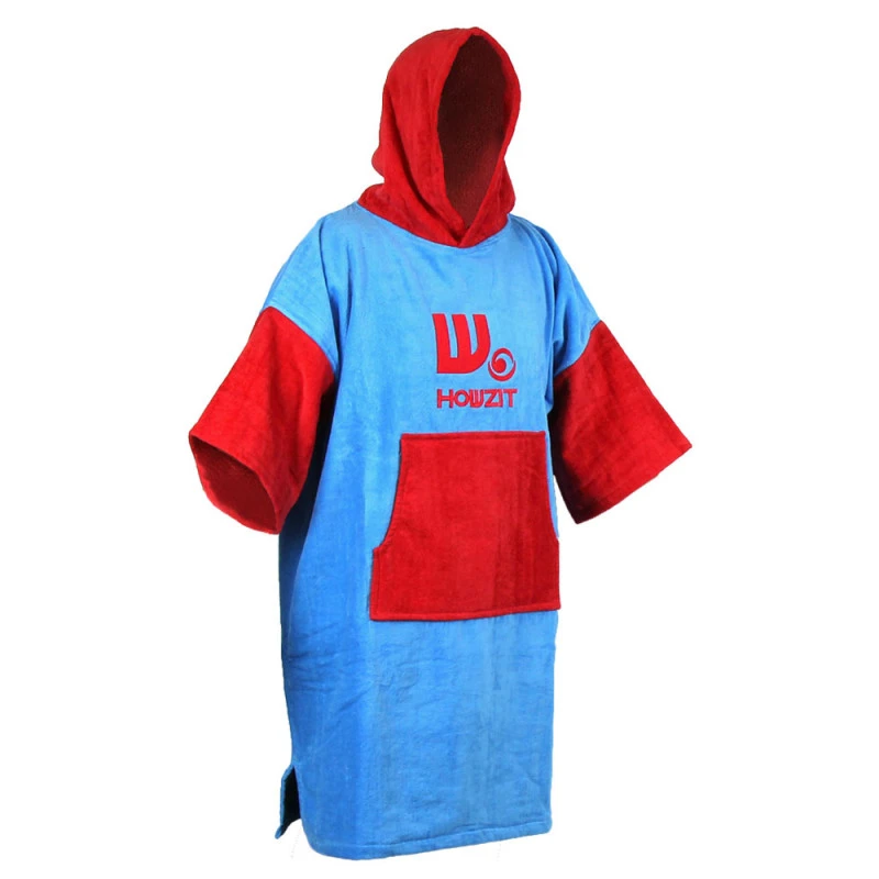 Poncho Howzit Rouge/bleu 2 Poncho Howzit Rouge/bleu â Image 2