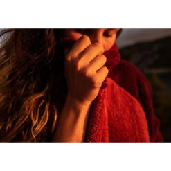 PONCHO PLAID AFTER ESSENTIAL SHERPA ROUGE TU -SurfMaster poncho plaid after essential sherpa rouge tu 3