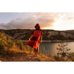 PONCHO PLAID AFTER ESSENTIAL SHERPA ROUGE TU -SurfMaster poncho plaid after essential sherpa rouge tu 5