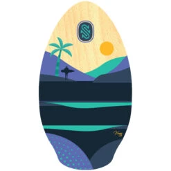 SurfMaster -SurfMaster skimboard skim one wood kauai 39 1