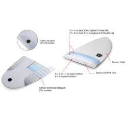 SURF NSP PROTECH FUN 7.6 BLANC -SurfMaster surf nsp protech fun 76 blanc 2